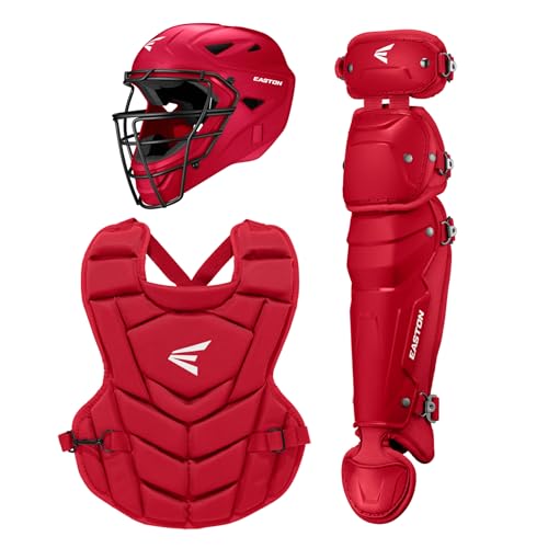 Image of Easton | Black Magic 3.0 Youth Baseball Catcher Gear Set | Helmet, Chest Protector & Leg Guards | Multiple Sizes /Colors