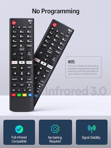 Universal Remote Control for LG TV Remote GOUYESHO Remote Control for All LG Smart TV OLED LCD LED HDTV 3D 4K AKB75095308 AKB75095307 AKB7415324 Lg Remote Control For TV with Shortcut Buttons - Image 3