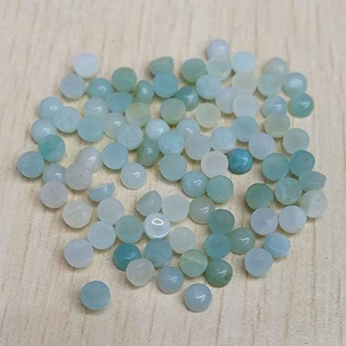 Miniatura 2 de Moda mezclada 100pcs piedra natural cabujón cuentas sin agujero 0.157 in anillo de joyería de arco único accesorios - (color: color mixto)