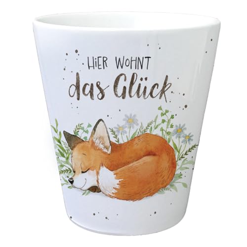 speecheese Fuchs Blumentopf im Aquarell-Stil EIN bunter Pflanzentopf für...