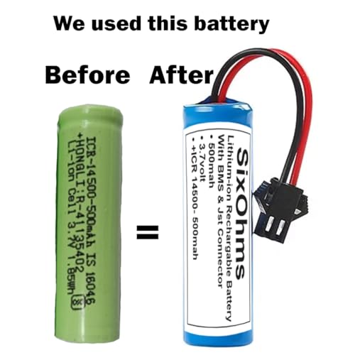 Image of 3.7V 500mAh Rechargeable Battery with SM-2P USB Charger Cable | Lithium Battery Pack for RC Cars, Remote Control Toys, Robot Kits & DIY Projects