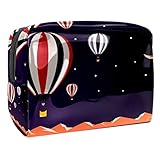 Bolsa de cosméticos de viaje perfecta: el juego de bolsas de maquillaje es portátil y liviano, fácil de transportar (tamaño de la bolsa de cosméticos: 18.5x7.5x13 cm / 7.3x3x5.1inch). Puedes llevar tus cosméticos a cualquier lugar