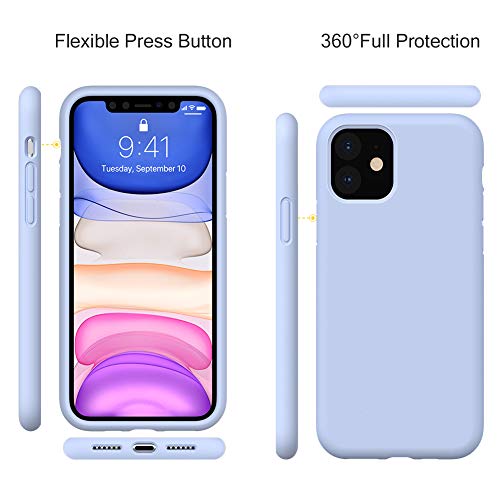 Miracase Liquid Silicone Case Compatible With Iphone 11 6.1 Inch(2019), Gel Rubber Full Body Protection Shockproof Cover Case Drop Protection Case (Clove Purple) #TOP5
