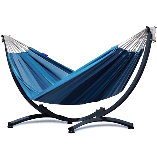 Potenza Hängematte mit Gestell I Stabiler Rahmen 200kg - 250cm Balkon I...