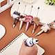 Crafans 8 Stück Kunststoff-Kugelschreiber mit Pelzbällen zum Selbermachen, personalisierte Stifte, Perlenstift mit Fell, niedliche Perlenstifte für Heimwerker, Schreibwaren, Schule, Bürobedarf, 4