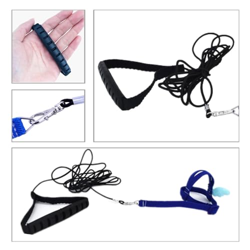Verstellbares Trainingsseil, Leine für Papageien, verstellbares Papageiengeschirr für Haustiere und Vögel für Outdoor-Aktivitäten (blau)