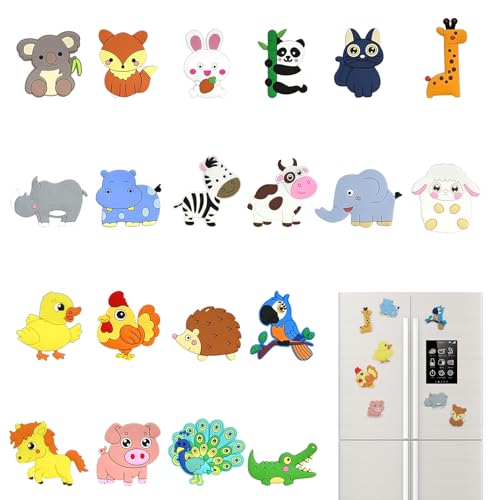 20 Pièces Magnet Frigo Enfant, Aimant EnfanTeducatif Magnets Aimantés Enfants sont Faits de...