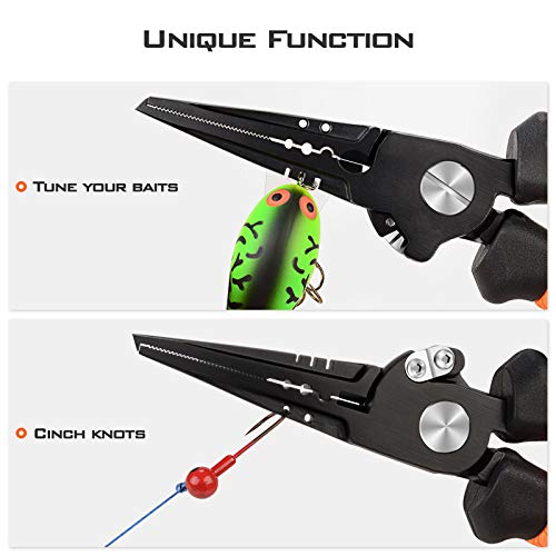 KastKing Alicate de pesca Speed Demon Pro, nariz de anel dividido, 19 cm