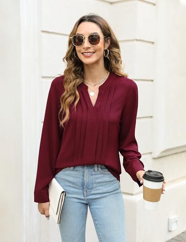 Image of Blooming Jelly Women's Long Sleeve Blouses Dressy Casual Business Work Tops