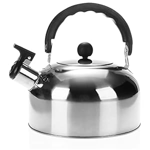 COM-FOUR® Edelstahl Teekessel - 1,5 L Flötenkessel