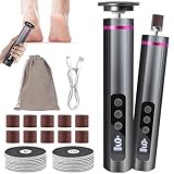 🧰 Kit completo para un cuidado integral El kit incluye 2 cabezales de lijado intercambiables, 1 accesorio limador de uñas, 20 discos de lija en dos granos y 10 cintas para pulir uñas. Así, estás perfectamente equipado para una pedicura y manicura profesionales – todo en un kit práctico.