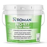 ROMAN PRO-977 White Wallpaper Primer - Pigmented Acrylic Primer for Wallcoverings and Home Improvement, Water-based - 1 Gallon, White