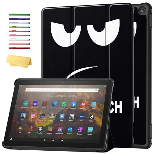 UUcovers P[X Kindle Fire HD 10^ubgp (13A2023N̂) 10.1C` O܂yʃX^hn[hVFJo[ EFCN/X[v@\t Fire HD 10 2023p Don't Touch 