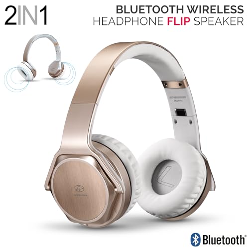 Mobi7E NEMEMERGEGD1 Bluetooth Headphones Over-Ear 2 In 1 Cordless Foldable Twist-Out Speaker Wireless Stereo Bass Headphone With Nfc Fm Radio/Aux/Tf Card Slot Sports Retractable Headband Headset thumb #8