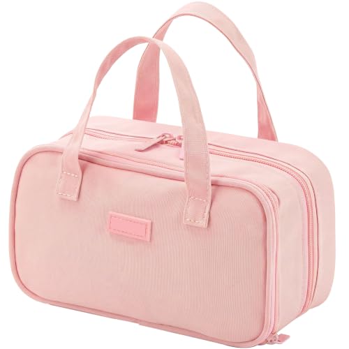 Large Pencil Case with 3 Compartments for School Stationery 