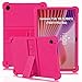 ATOOZ for Lenovo Tab 10.1 2025 Case (TB311FU/TB311XU),Soft Silicone Shockproof Kids Case for Lenovo Tab 10.1 inch 2025 Tablet with PC Stand (Rose red)