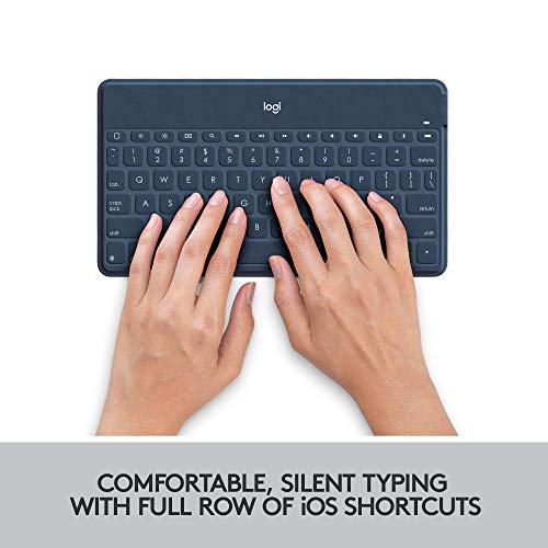 Logitech Keys-To-Go Super-Slim And Super-Light Bluetooth Keyboard For Iphone, Ipad, Mac And Apple Tv, Including Ipad Air 5Th Gen (2022) - Classic Blue #TOP4