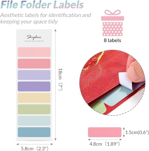 Image of Corslet Expanding File Folder, Aesthetic Folders for School, Accordion File Organizer, Aesthetic Folder with Labels,5 Pockets Important Document Folders (Rose Red Marble File Folder)