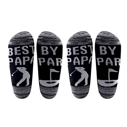 LEVLO Papa Golf Gift Best Papa Golf Socks Best Papa By Par Cotton Socks Father’s Day Dad Men Birthday Gift