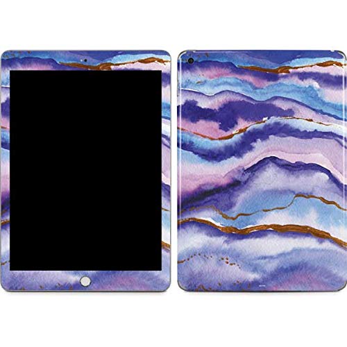 Skinit Decal Tablet Skin Compatible with iPad 9.7in (2017) - Officially Licensed Originally Designed Blue Violet Watercolor Geode Design