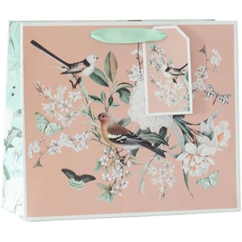 Design By Violet Floral Gift Bag with Tag Cover