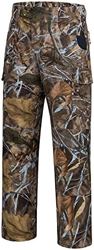 BASSDASH Invis Men’s Stretch Hunting Pants Water Resistant Camo Fishing Pant