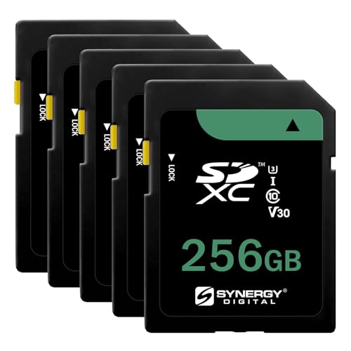 Synergy Digital 256GB ZLAfW^SDXC UHS-I [J[h Canon Vixia HF G50 UHD 4KrfIJɑΉ - NX10 U3 100MB/b 300V[Y - 5pbN