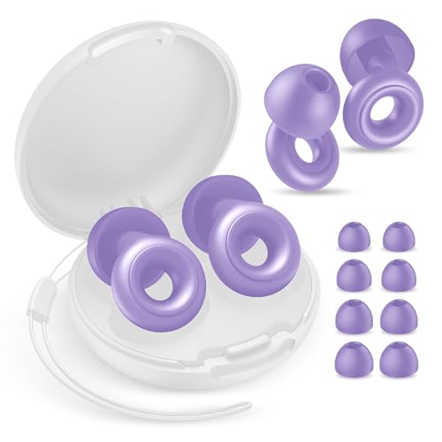 Tapones para los oídos, 30 dB para dormir, protección auditiva ultracómoda, reutilizables, protección auditiva diaria para el trabajo, viajes, sensibilidad al ruido, incluye caja de almacenamiento1