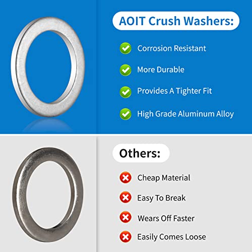 Image of 20 PCS Transmission Drain Plug Washers for Hon da - Transmission Fluid Drain Plug Crush Washer for Hon da Accord CR-V CR-Z Civic Pilot Element Odyssey Ridgeline, Replace 90471-PX4-000, 90471PX4000