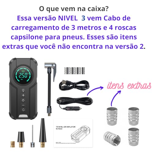 Bomba de ar compressor inteligente sem fio