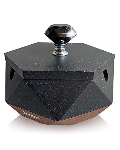 J JHOUSELIFESTYLE Outdoor Ashtray - Outdoor Ashtrays for Cigarettes Patio with Windproof Lid, Cool Ashtrays with Removeable Liner, Perfect Ash Tray Sets for Cigarettes Outdoor Vintage Ashtray with Lid