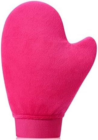 CeleCilySelf Tanning Mitt Applicator - Velvet Material, L-Pink, Medium Deep Skin Tone, For Lotions, Sprays, Mousse