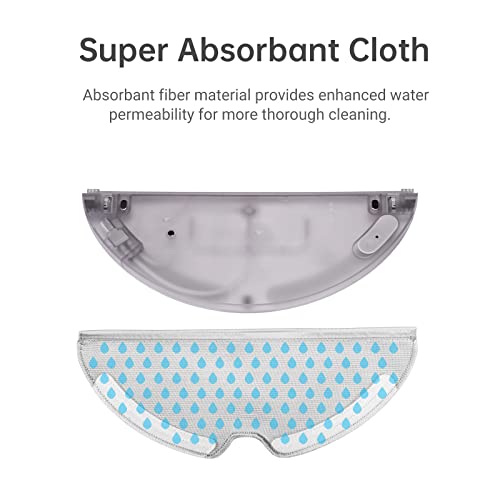 dreame Wet Mopping Pads Compatible with D9/L10 Pro/D9 Pro/D9 Max Robot Vacuum, Replacement Mop Cloths for Mopping Floor(2PCS)