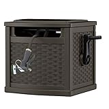 Suncast Slide Trak 150 ft. Wheeled Hideaway Bronze Hose Reel