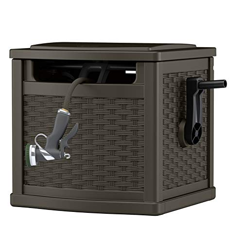 Suncast Slide Trak 150 Ft. Wheeled Hideaway Bronze Hose Reel #TOP8