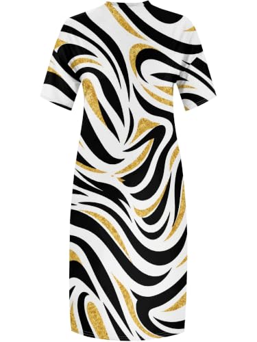 Image of PinkPatty Women's Plus Size Short Sleeve Maxi Dress Casual Loose V Neck Long Dress with Pockets
