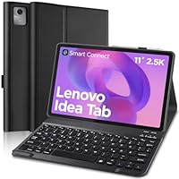 Tastatur Hülle für Lenovo Idea Tab 11 Zoll Tablet 2025,QWERTZ Wireless Abnehmbare Tastatur Kompatibel mit Lenovo Idea Tab 11 2025 mit Stifthalter Hülle TB-336ZU/TB-336FU,Schwarz(Stift nicht enthalten)