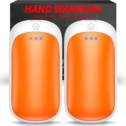Image of 2 Pack Hand Warmers Rechargeable, Portable Electric Hand Warmers Reusable, USB 2 in 1 Handwarmers, Outdoor /Indoor /Warm Gifts for Men Women
