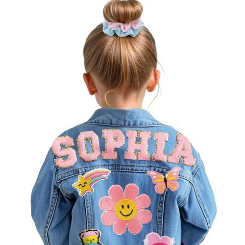 Personalized Kids Denim Jacket with Name, Custom Toddler Jean Jacket, 1-8 Year Old Girl Boy Birthday Christmas Gifts