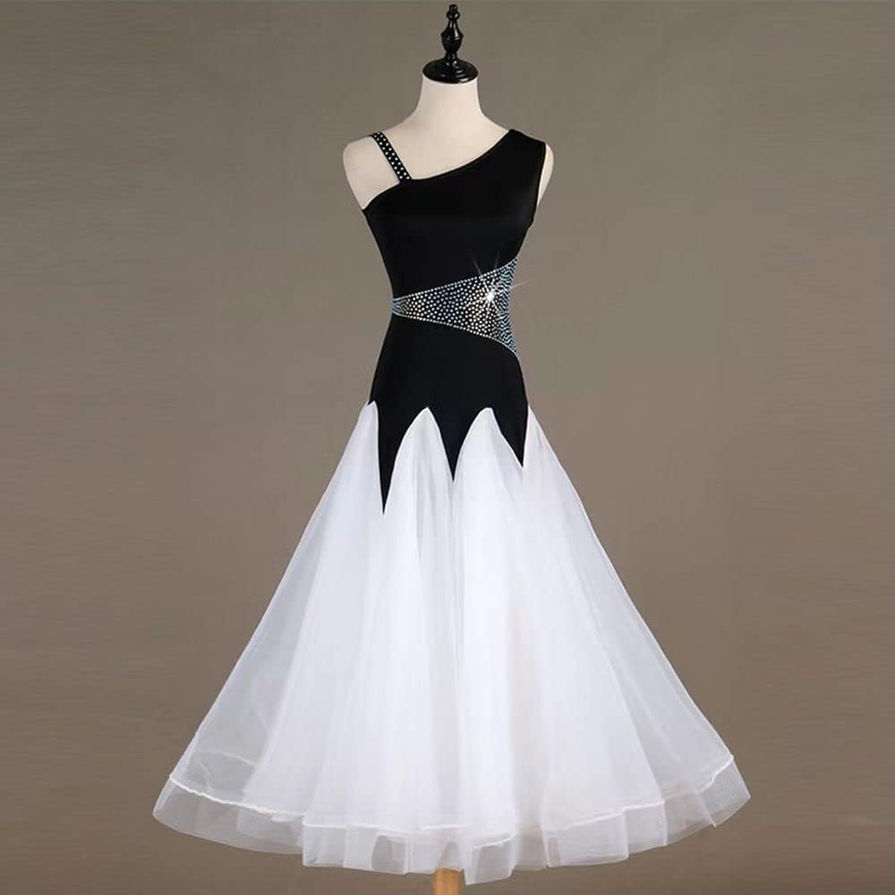 LIUHUO Shoulder-Mounted Dance Skirt Competition Dress Ballroom Dancing Big Swing Dress Waltz Performance Dress