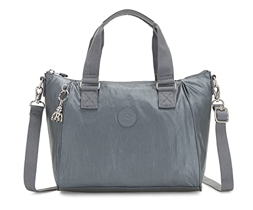 Kipling Damen Amiel Tornistertasche Grau (Steel Gr...