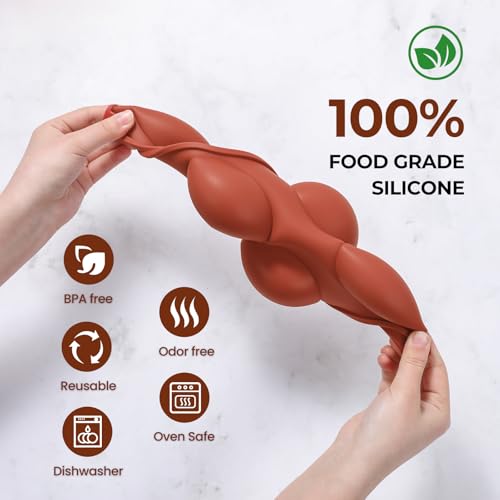 Image of 6 Holes Silicone Hot Chocolate Bomb Molds, 2 Packs Large Semi Sphere Mold 2.7 inch Half Sphere Silicone Baking Molds for Making Chocolate, Cake, Jelly, Dome Mousse