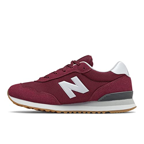 New Balance Men's 515 V3 Classic Sneaker, Garnet/Nb White, 9