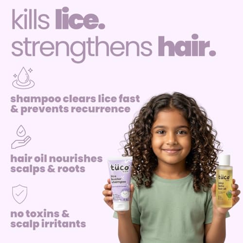 Image of Tuco Natural Anti Lice Combo | Lice Shampoo 40ml + Anti lice Hair Oil 100ml | Perfect for Lice & Itchy Scalp | Natural active with Camphor, Neem, Tea Tree Oil | Safe for kids