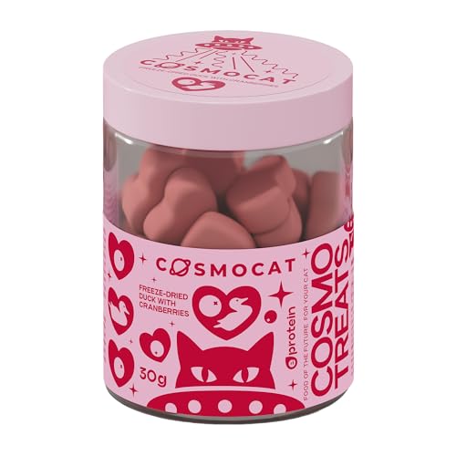 COSMOCAT Cat Freeze Dried Treats Duck with Cranberries E-Protein Hypoallergenic for Kitten and Cat All Age (30 g)