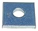 Channel Square Washer, 1/2 in, Silver, PK25