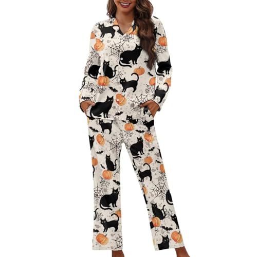 Pajamas for Women Set Long Pants Sleepwear Sets Soft Comfy Night Wear V-Neck Loungewear Cute Pajama House Wear