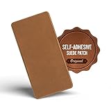 Instant MastaPlasta Suede Premium Repair Patch - Tan Suede - 8in x 4in (20cm x 10cm) - Self-Adhesive Suede Upholstery-Quality Patches for Sofas, Car Interiors, Bags, Shoes & More