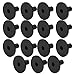 Walfront Drum Cymbal Sleeves, 15Pcs Plastic Replacement Accessories for Percussion Instruments, Black Felt Washer Stand Parts for Drum Kit