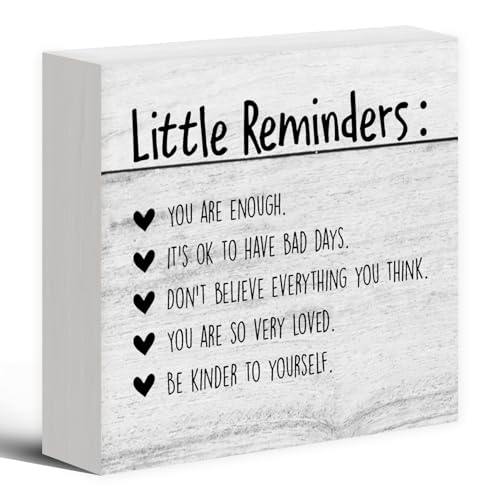 Inspirational You Are Enough Wood Box Sign